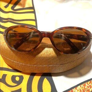 Vintage Maui Jim Cabana MJ 147-10 tortoise brown oval sunglasses